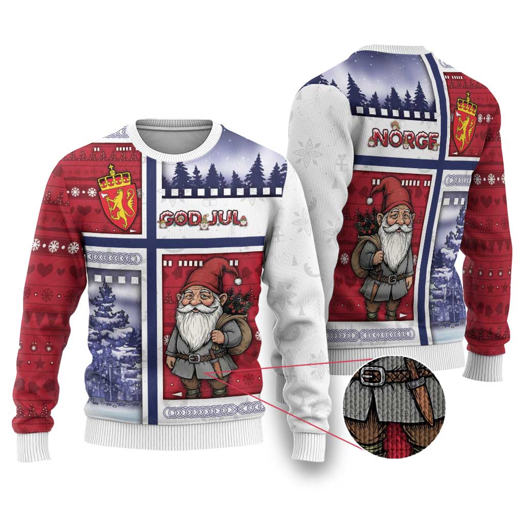 Norway Christmas Ugly Christmas Sweater Julenisse God Jul - Wonder Print Shop