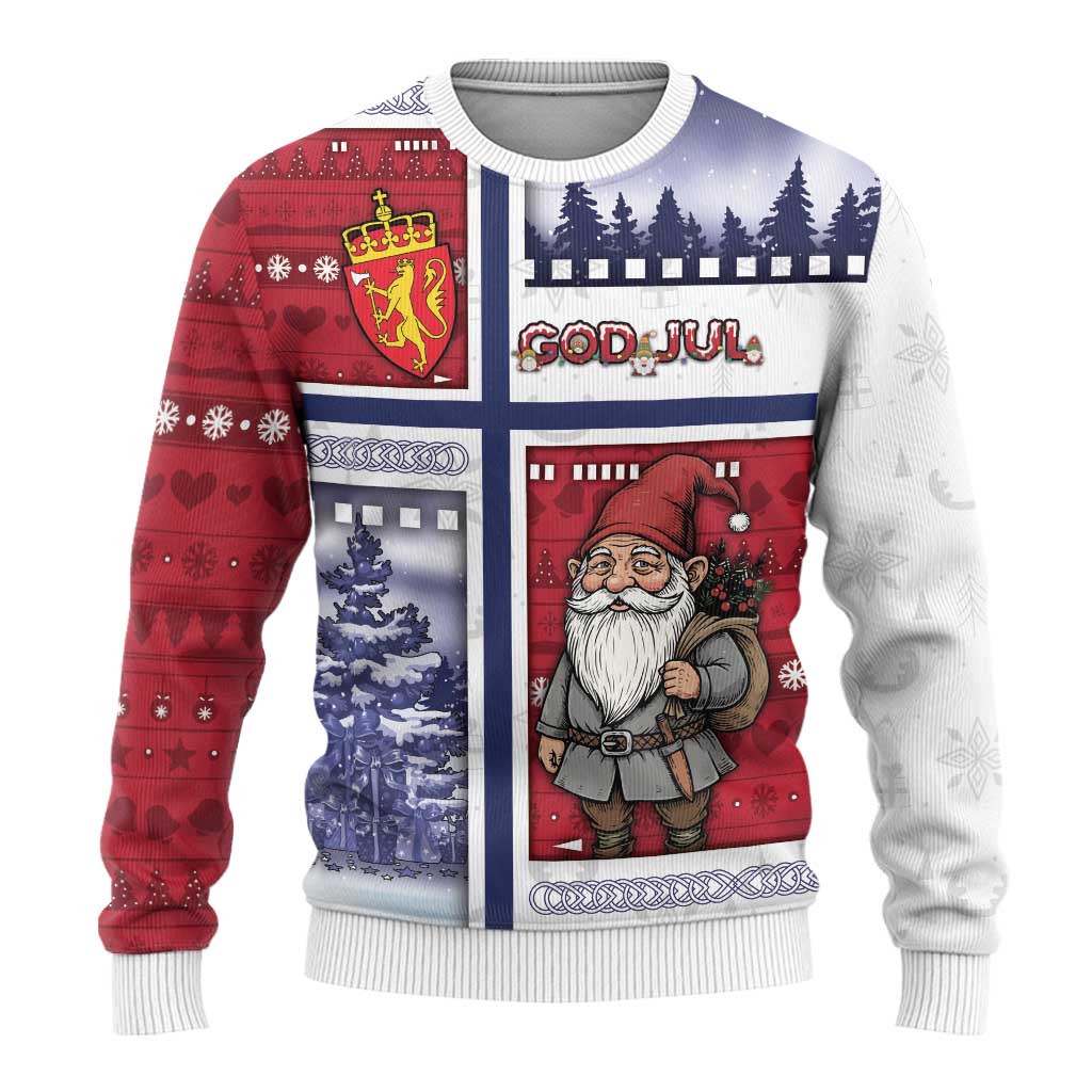Norway Christmas Ugly Christmas Sweater Julenisse God Jul - Wonder Print Shop