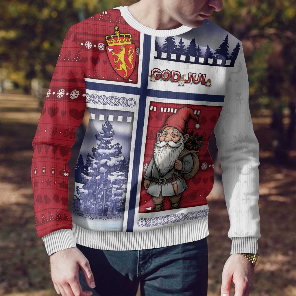 Norway Christmas Ugly Christmas Sweater Julenisse God Jul - Wonder Print Shop