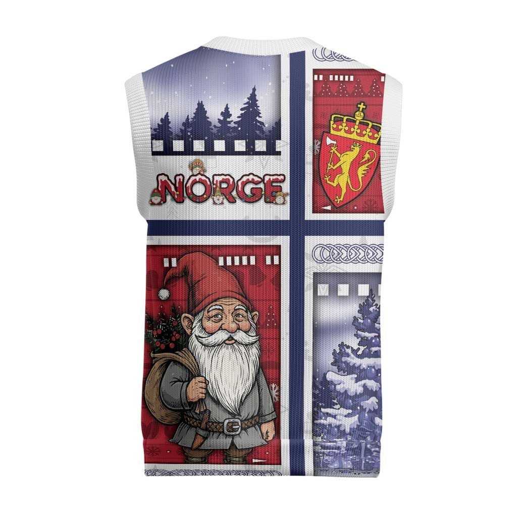 Norway Christmas Knitted V-Neck Vest Julenisse God Jul - Wonder Print Shop