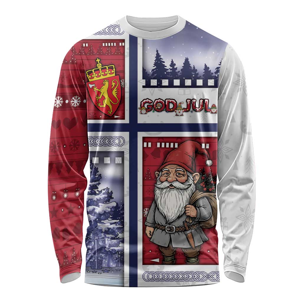 Norway Christmas Long Sleeve Shirt Julenisse God Jul - Wonder Print Shop