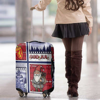Norway Christmas Luggage Cover Julenisse God Jul - Wonder Print Shop