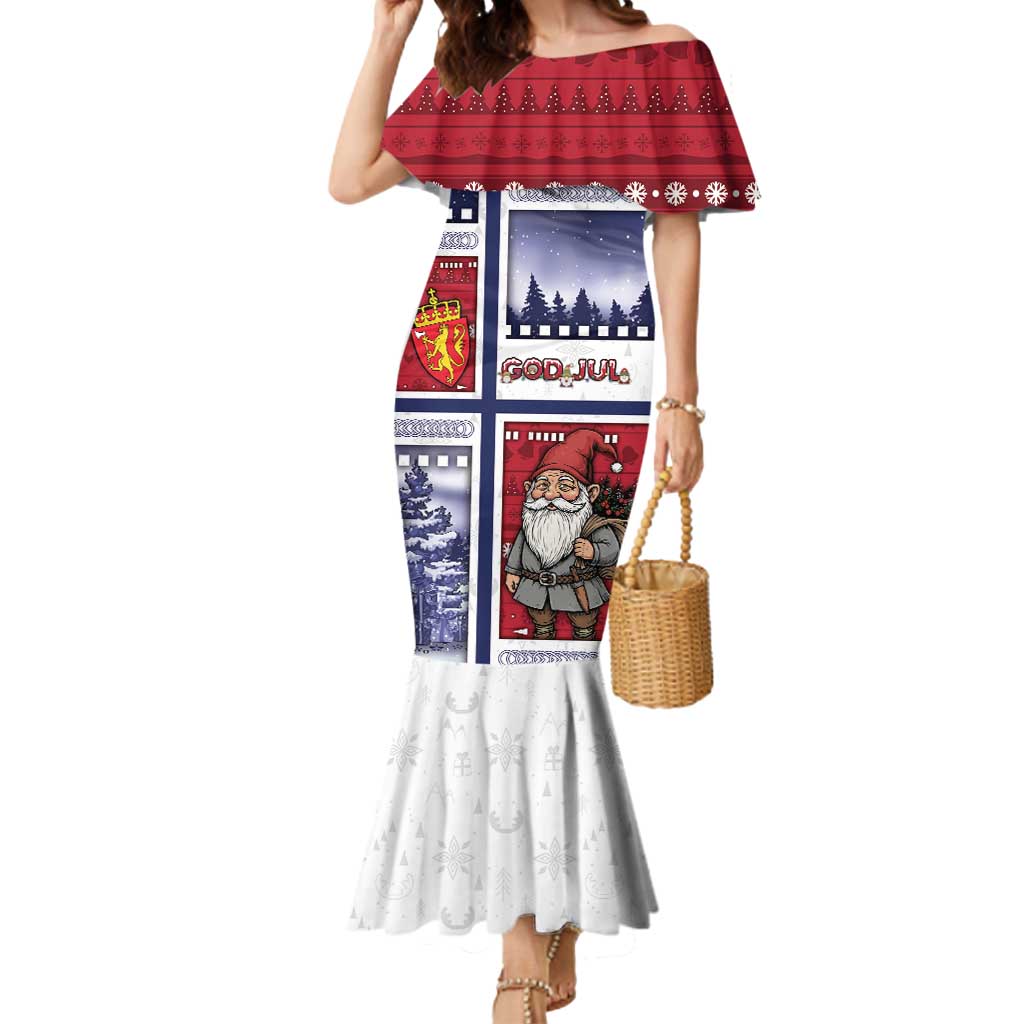 Norway Christmas Mermaid Dress Julenisse God Jul - Wonder Print Shop