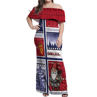 Norway Christmas Off Shoulder Maxi Dress Julenisse God Jul - Wonder Print Shop
