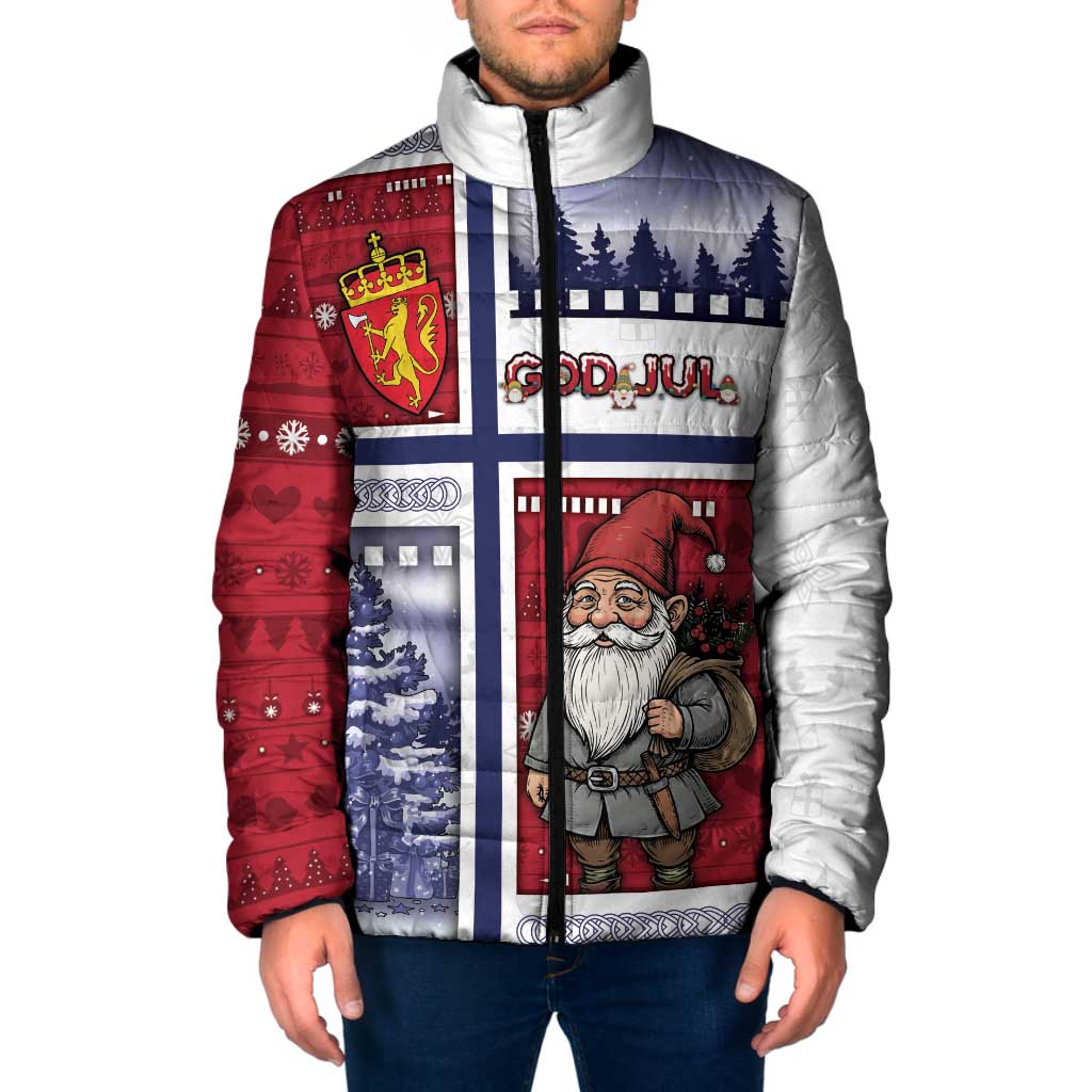 Norway Christmas Padded Jacket Julenisse God Jul - Wonder Print Shop