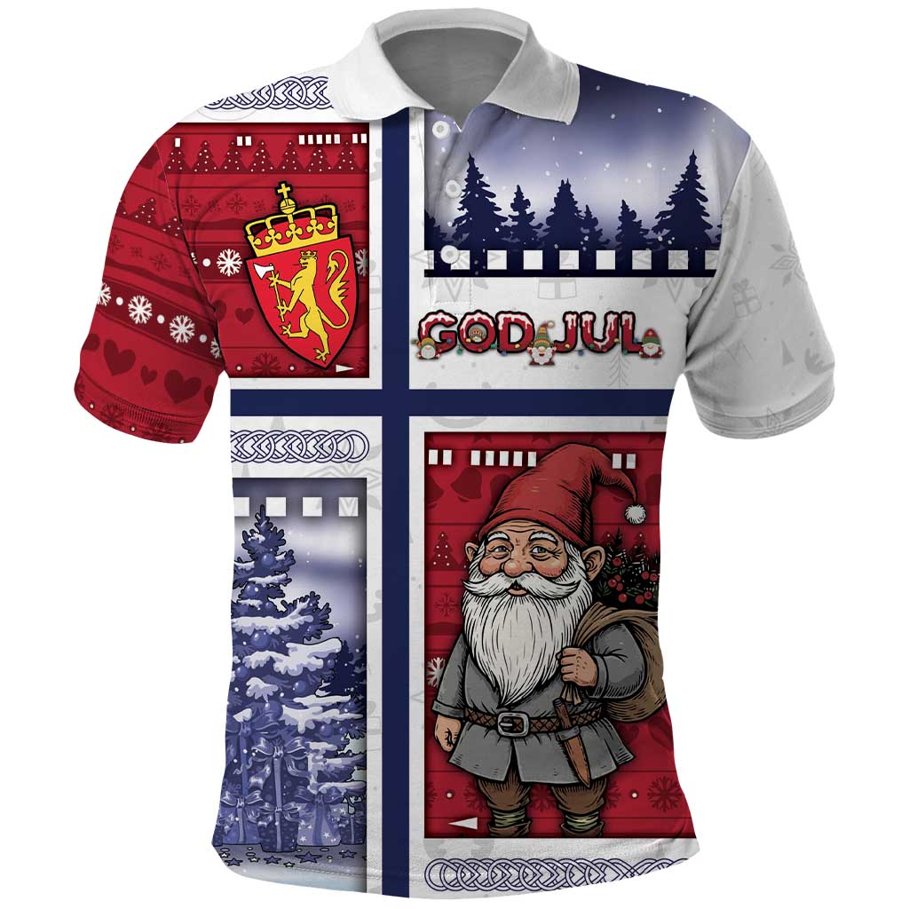 Norway Christmas Polo Shirt Julenisse God Jul - Wonder Print Shop