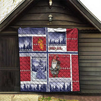 Norway Christmas Quilt Julenisse God Jul - Wonder Print Shop