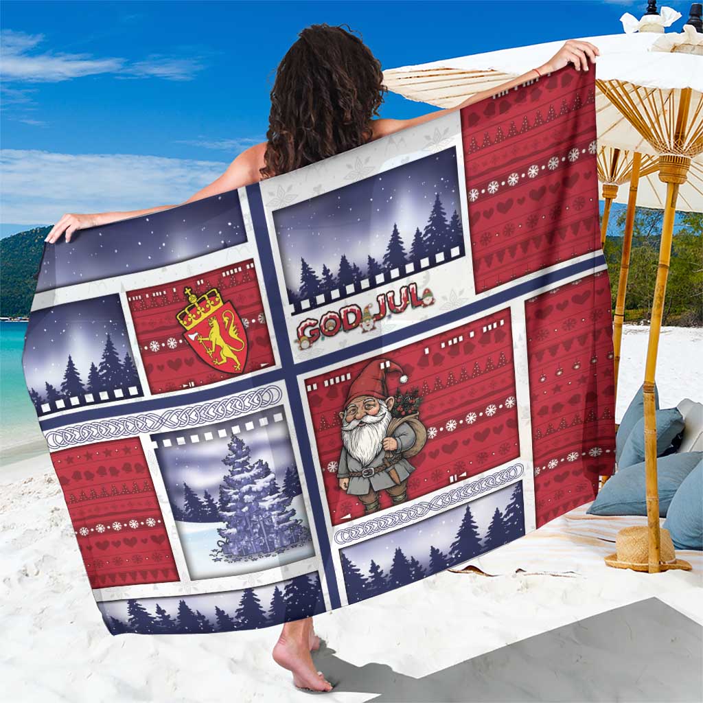 Norway Christmas Sarong Julenisse God Jul - Wonder Print Shop