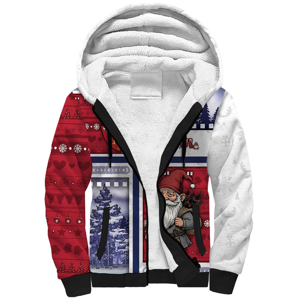 Norway Christmas Sherpa Hoodie Julenisse God Jul - Wonder Print Shop