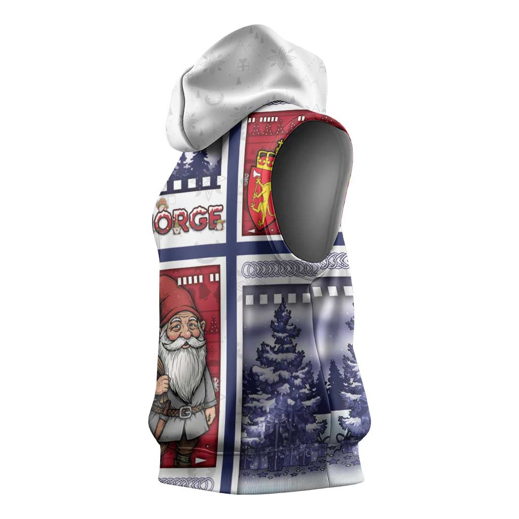 Norway Christmas Sleeveless Hoodie Julenisse God Jul - Wonder Print Shop