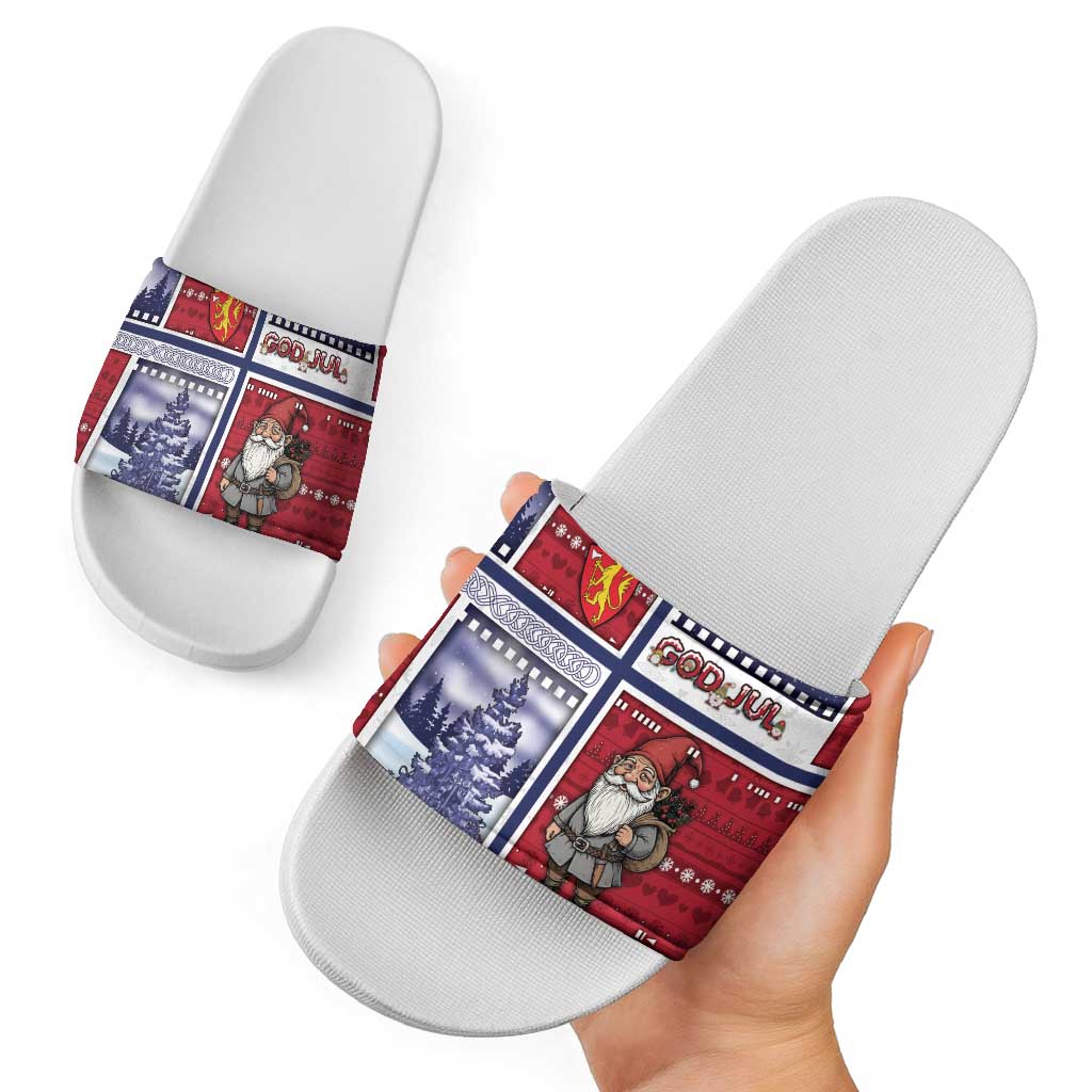 Norway Christmas Slide Sandals Julenisse God Jul - Wonder Print Shop