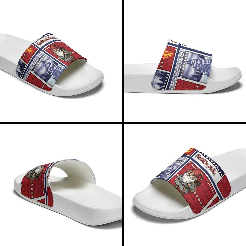 Norway Christmas Slide Sandals Julenisse God Jul - Wonder Print Shop