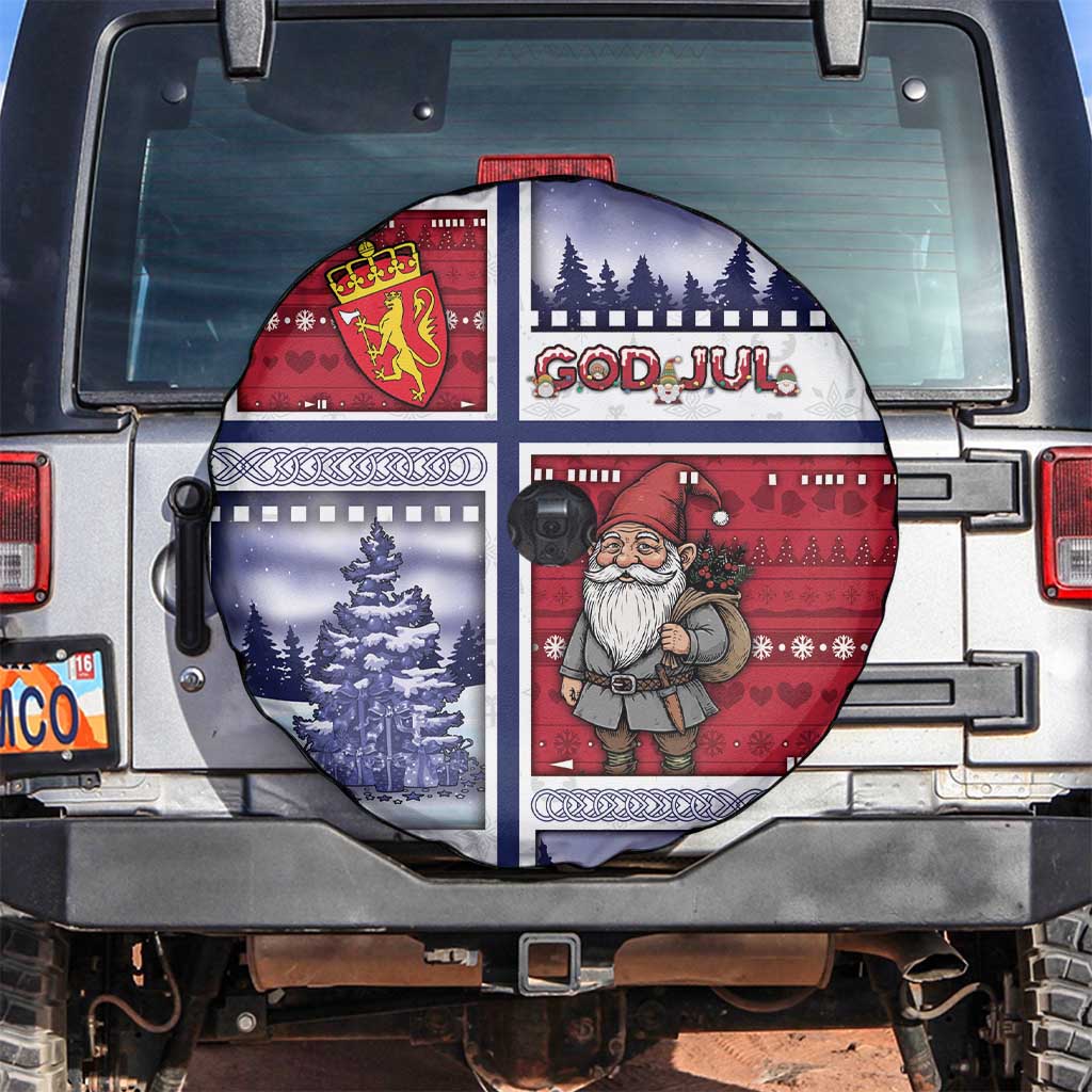 Norway Christmas Spare Tire Cover Julenisse God Jul - Wonder Print Shop