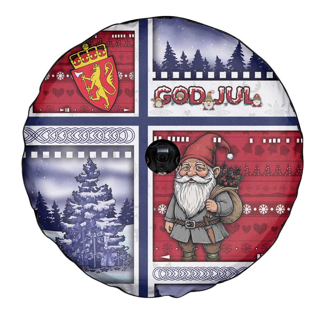 Norway Christmas Spare Tire Cover Julenisse God Jul - Wonder Print Shop