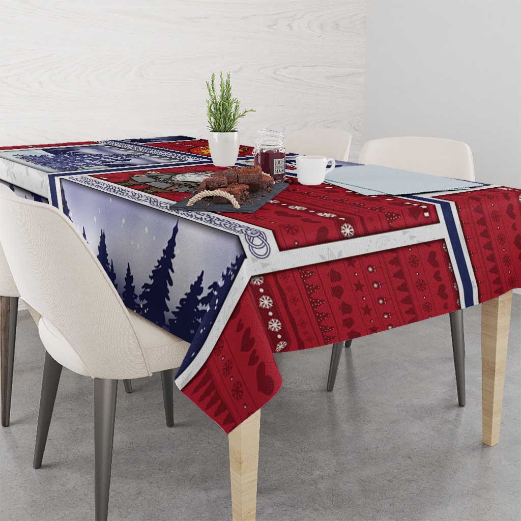 Norway Christmas Tablecloth Julenisse God Jul - Wonder Print Shop