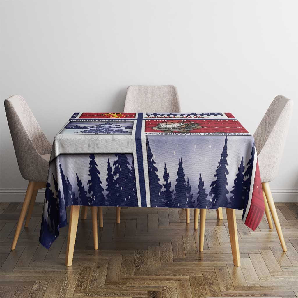 Norway Christmas Tablecloth Julenisse God Jul - Wonder Print Shop