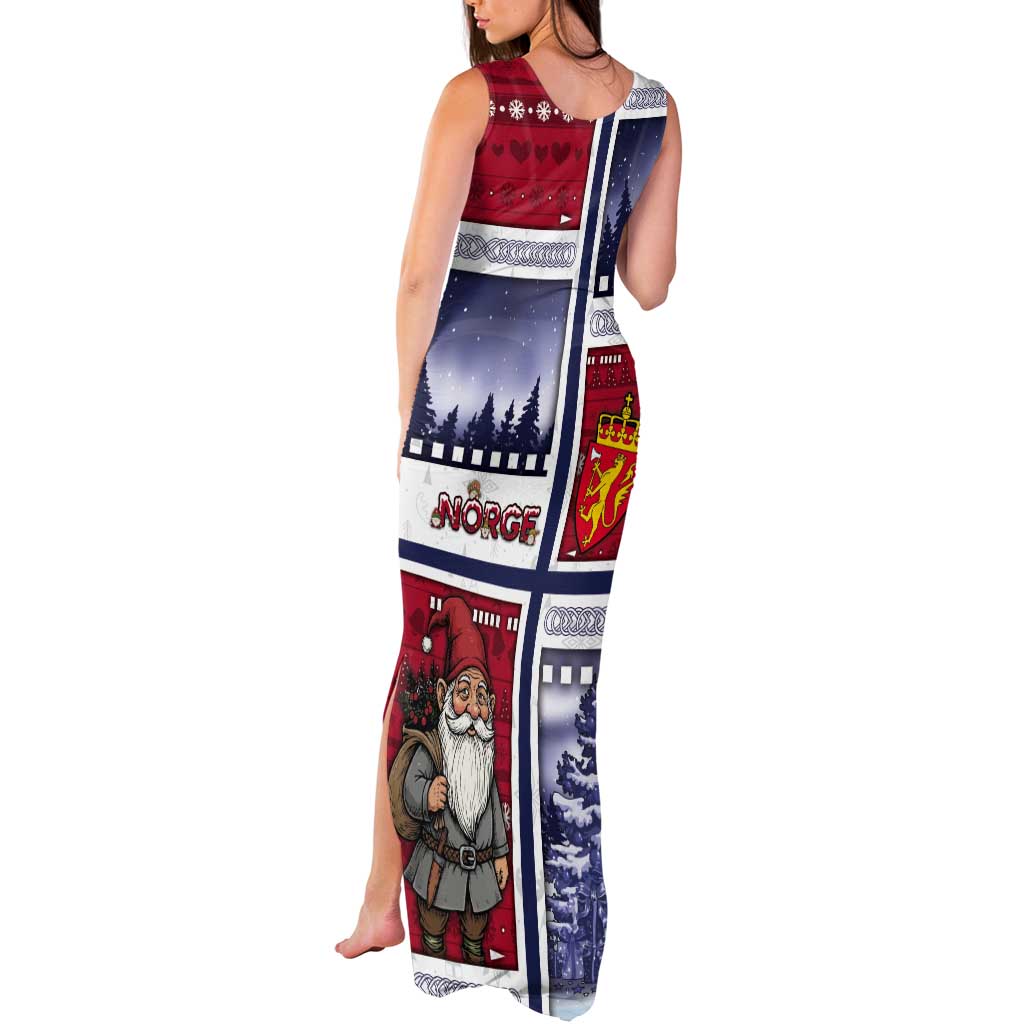 Norway Christmas Tank Maxi Dress Julenisse God Jul - Wonder Print Shop