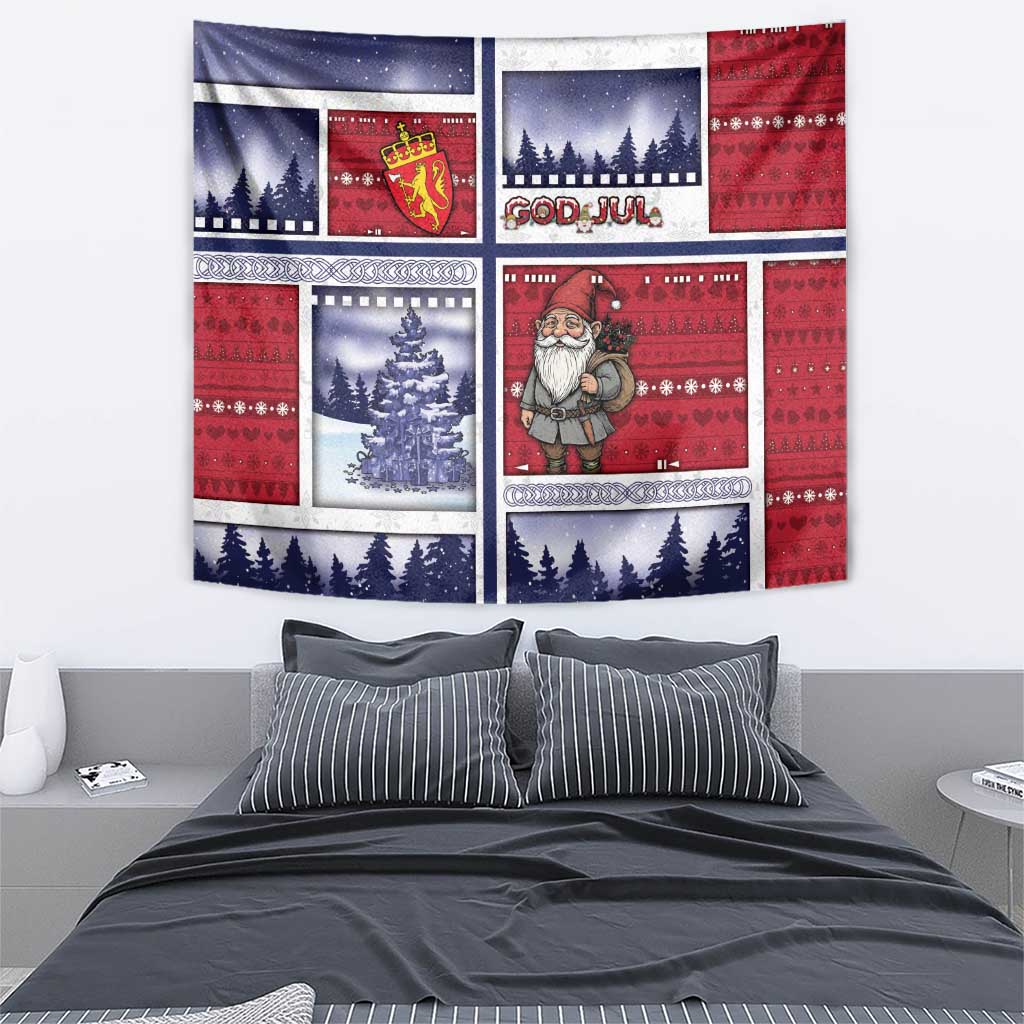 Norway Christmas Tapestry Julenisse God Jul - Wonder Print Shop