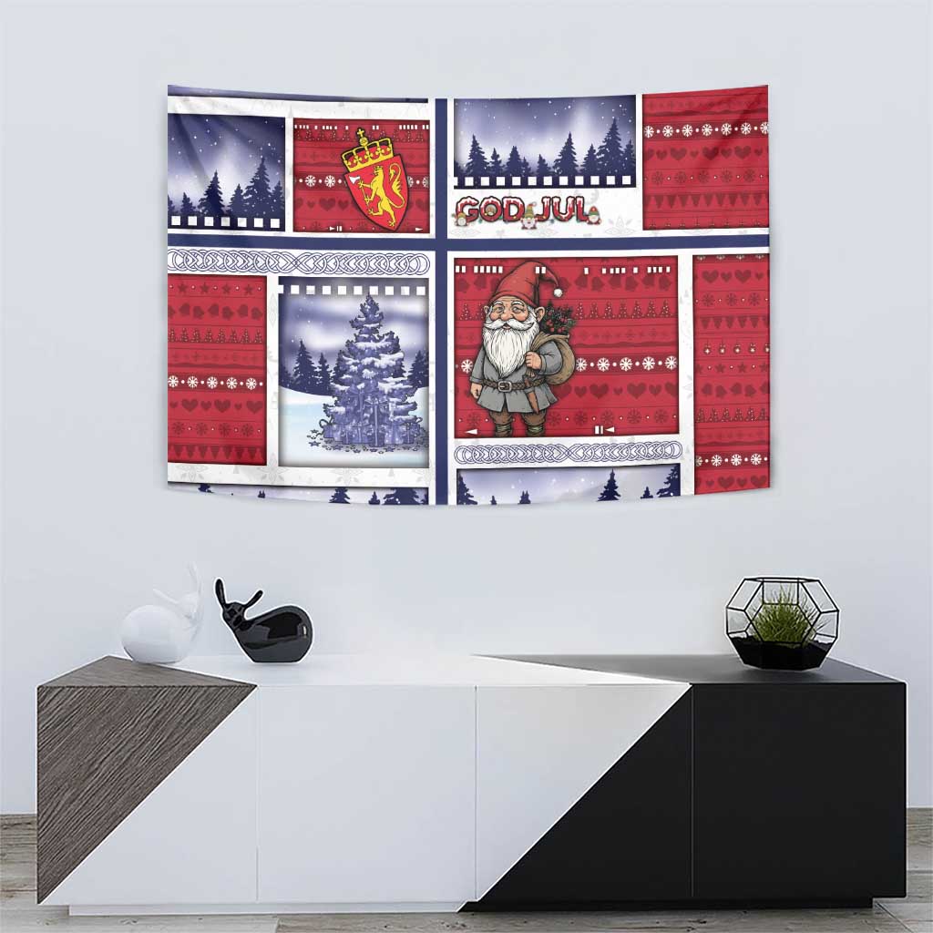 Norway Christmas Tapestry Julenisse God Jul - Wonder Print Shop