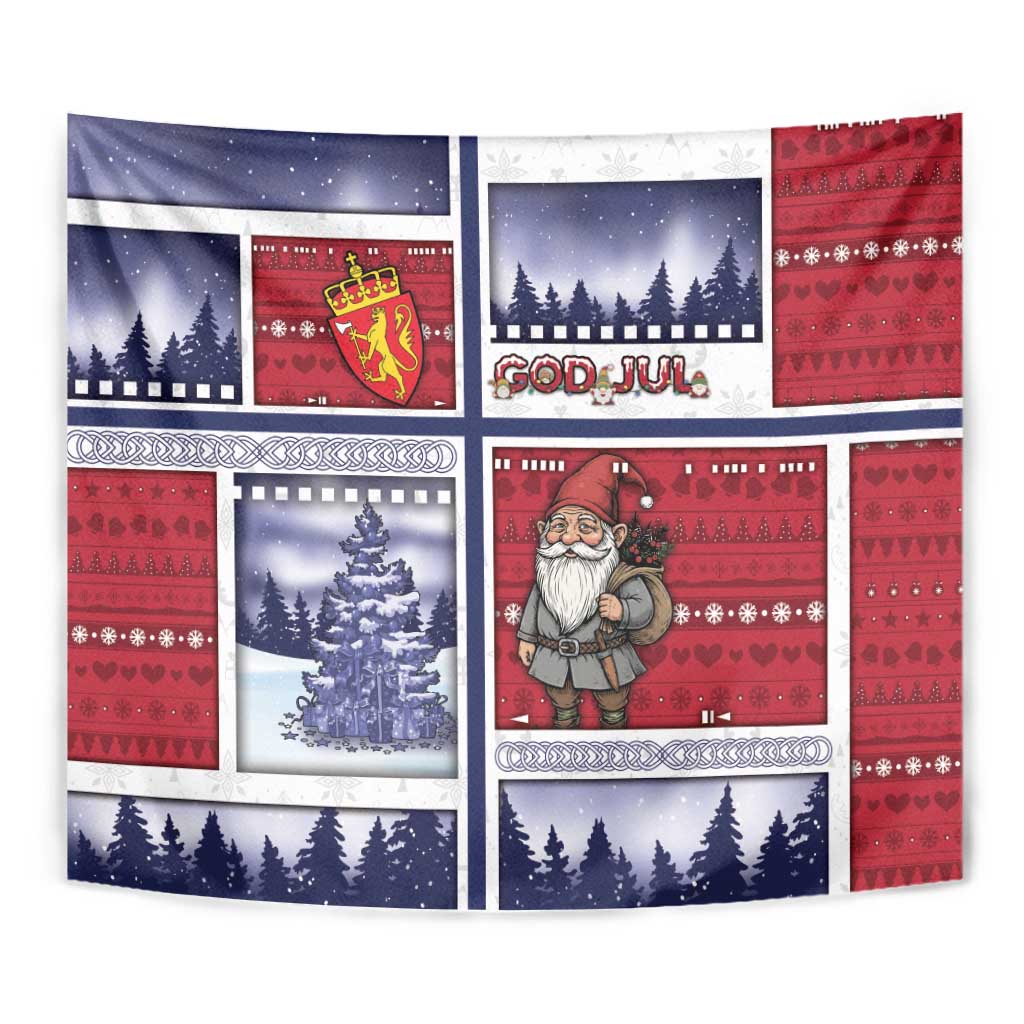 Norway Christmas Tapestry Julenisse God Jul - Wonder Print Shop