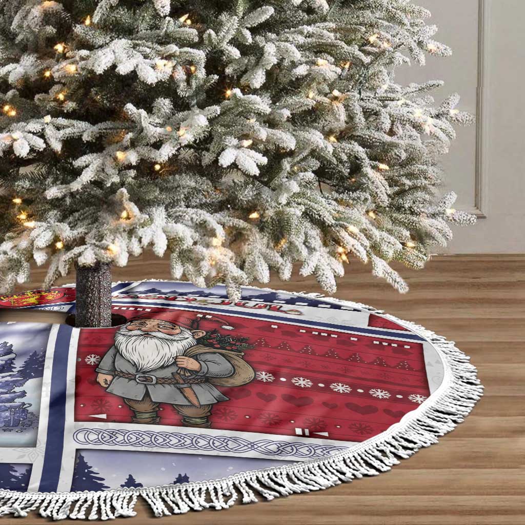 Norway Christmas Tree Skirt Julenisse God Jul - Wonder Print Shop