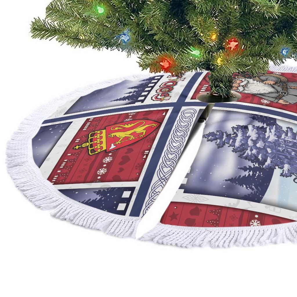 Norway Christmas Tree Skirt Julenisse God Jul - Wonder Print Shop