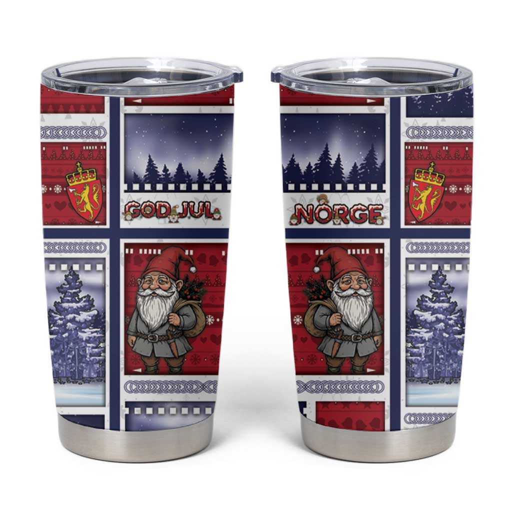 Norway Christmas Tumbler Cup Julenisse God Jul - Wonder Print Shop