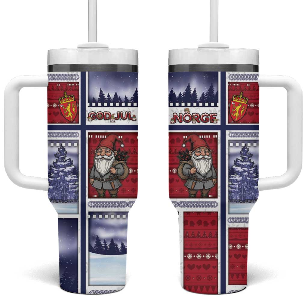 Norway Christmas Tumbler With Handle Julenisse God Jul - Wonder Print Shop