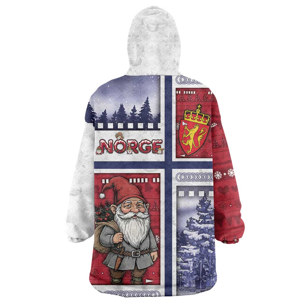 Norway Christmas Wearable Blanket Hoodie Julenisse God Jul - Wonder Print Shop