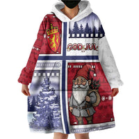 Norway Christmas Wearable Blanket Hoodie Julenisse God Jul - Wonder Print Shop