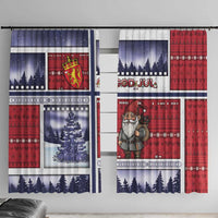 Norway Christmas Window Curtain Julenisse God Jul - Wonder Print Shop