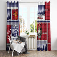 Norway Christmas Window Curtain Julenisse God Jul - Wonder Print Shop