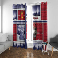 Norway Christmas Window Curtain Julenisse God Jul - Wonder Print Shop