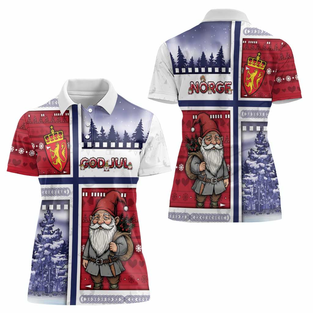 Norway Christmas Women Polo Shirt Julenisse God Jul - Wonder Print Shop