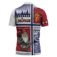 Norway Christmas Zipper Polo Shirt Julenisse God Jul - Wonder Print Shop