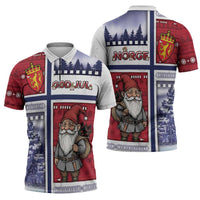 Norway Christmas Zipper Polo Shirt Julenisse God Jul - Wonder Print Shop