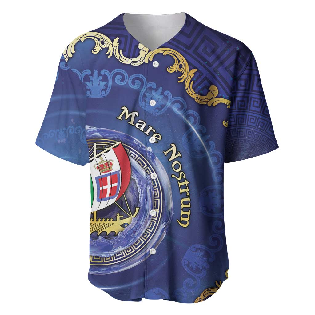 Italian Empire Baseball Jersey Concept Of Mare Nostrum - Wonder Print Shop