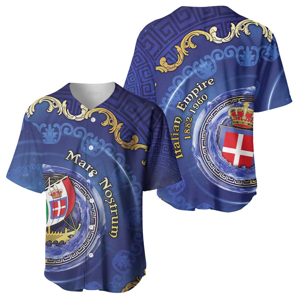 Italian Empire Baseball Jersey Concept Of Mare Nostrum - Wonder Print Shop