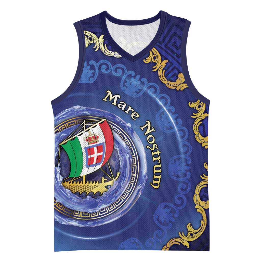 Italian Empire Basketball Jersey Concept Of Mare Nostrum - Wonder Print Shop