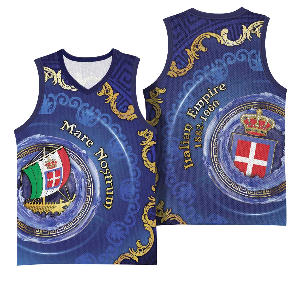 Italian Empire Basketball Jersey Concept Of Mare Nostrum - Wonder Print Shop