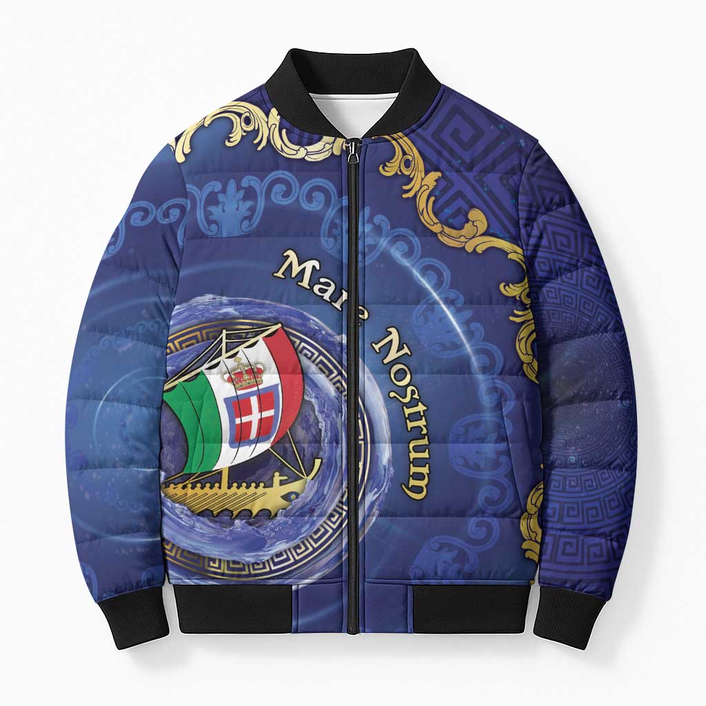 Italian Empire Bomber Puffer Jacket Concept Of Mare Nostrum - Wonder Print Shop