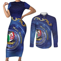 Italian Empire Couples Matching Short Sleeve Bodycon Dress and Long Sleeve Button Shirt Concept Of Mare Nostrum - Wonder Print Shop