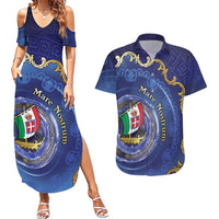 Italian Empire Couples Matching Summer Maxi Dress and Hawaiian Shirt Concept Of Mare Nostrum - Wonder Print Shop