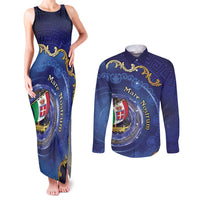 Italian Empire Couples Matching Tank Maxi Dress and Long Sleeve Button Shirt Concept Of Mare Nostrum - Wonder Print Shop