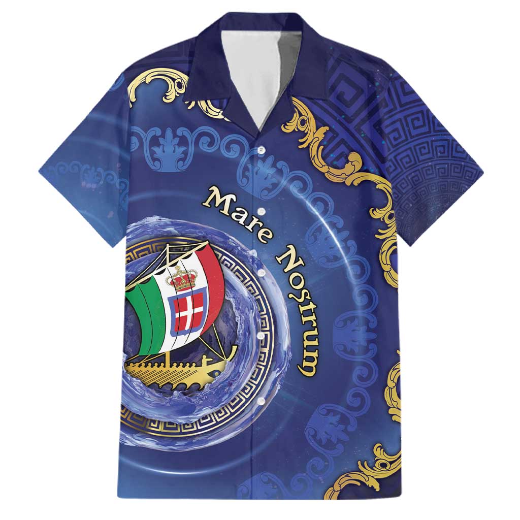 Italian Empire Family Matching Long Sleeve Bodycon Dress and Hawaiian Shirt Concept Of Mare Nostrum - Wonder Print Shop