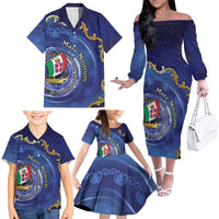 Italian Empire Family Matching Off The Shoulder Long Sleeve Dress and Hawaiian Shirt Concept Of Mare Nostrum - Wonder Print Shop