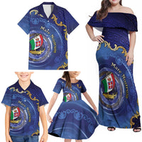 Italian Empire Family Matching Off Shoulder Maxi Dress and Hawaiian Shirt Concept Of Mare Nostrum - Wonder Print Shop
