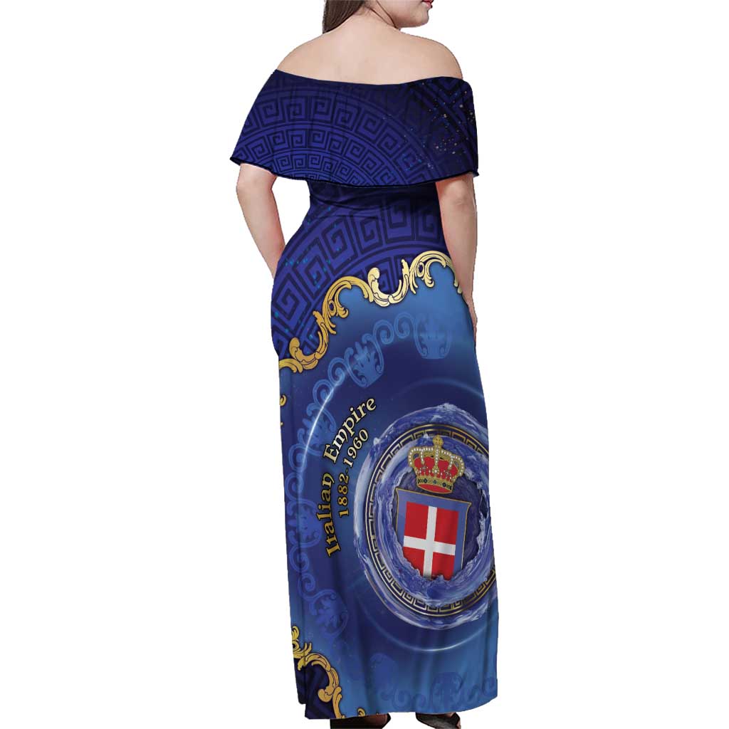 Italian Empire Family Matching Off Shoulder Maxi Dress and Hawaiian Shirt Concept Of Mare Nostrum - Wonder Print Shop