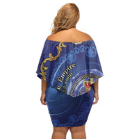 Italian Empire Family Matching Off Shoulder Short Dress and Hawaiian Shirt Concept Of Mare Nostrum - Wonder Print Shop