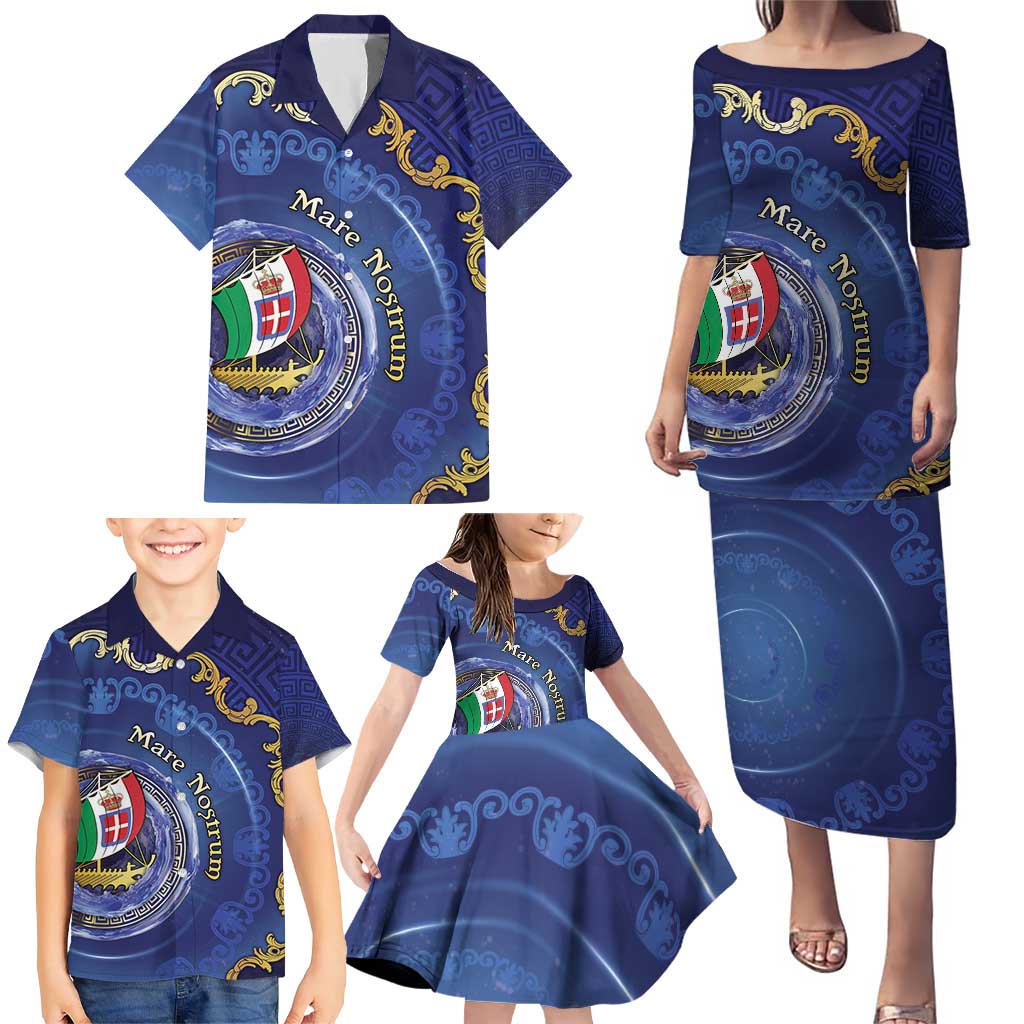 Italian Empire Family Matching Puletasi and Hawaiian Shirt Concept Of Mare Nostrum - Wonder Print Shop